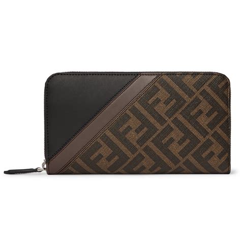 fendi zip around wallet